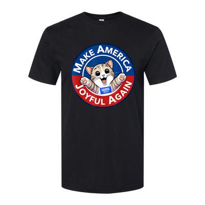 Cat Lady Make America Joyful Again Harris Wall 2024 Softstyle CVC T-Shirt