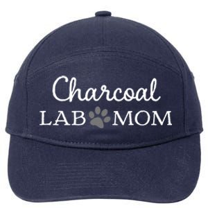 Charcoal Lab Mom Labrador Retriever Gift 7-Panel Snapback Hat