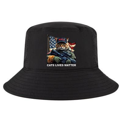 Cats Lives Matter Funny Trump 2024 Cat Maga Cool Comfort Performance Bucket Hat