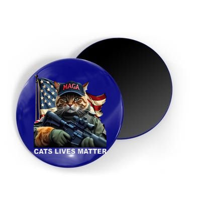 Cats Lives Matter Funny Trump 2024 Cat Maga Magnet