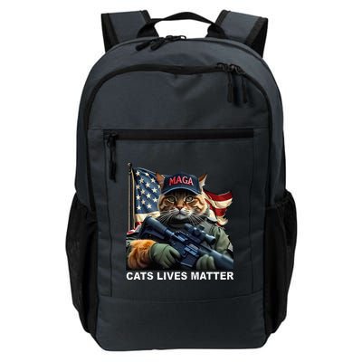 Cats Lives Matter Funny Trump 2024 Cat Maga Daily Commute Backpack