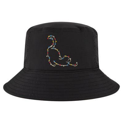 Christmas Lights Meowy Cat Pet Collection Gift Cool Comfort Performance Bucket Hat