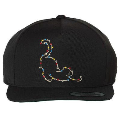 Christmas Lights Meowy Cat Pet Collection Gift Wool Snapback Cap