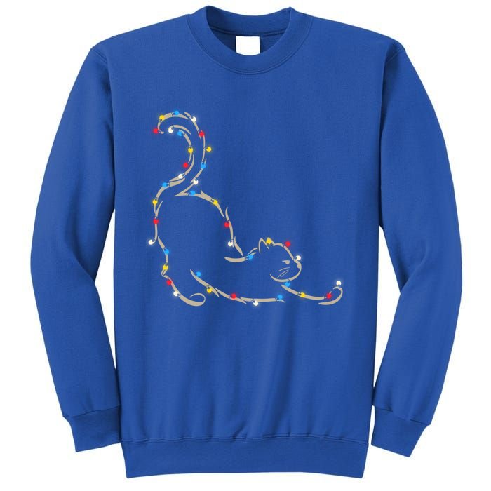 Christmas Lights Meowy Cat Pet Collection Gift Sweatshirt