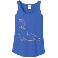 Christmas Lights Meowy Cat Pet Collection Gift Ladies Essential Tank