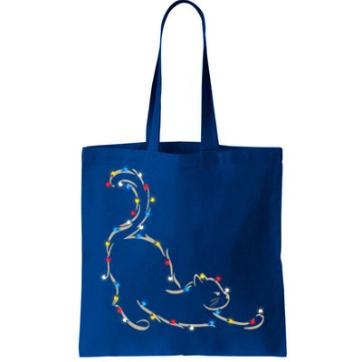 Christmas Lights Meowy Cat Pet Collection Gift Tote Bag