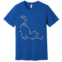 Christmas Lights Meowy Cat Pet Collection Gift Premium T-Shirt