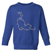 Christmas Lights Meowy Cat Pet Collection Gift Toddler Sweatshirt