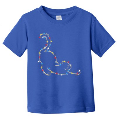 Christmas Lights Meowy Cat Pet Collection Gift Toddler T-Shirt