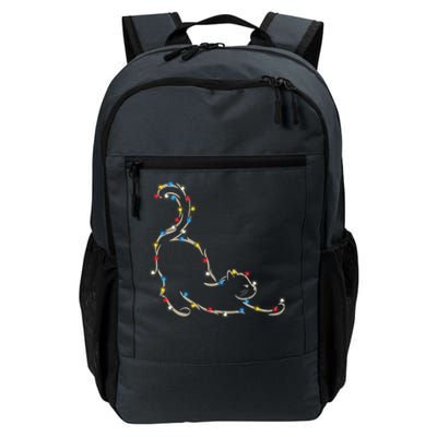 Christmas Lights Meowy Cat Pet Collection Gift Daily Commute Backpack