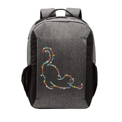 Christmas Lights Meowy Cat Pet Collection Gift Vector Backpack