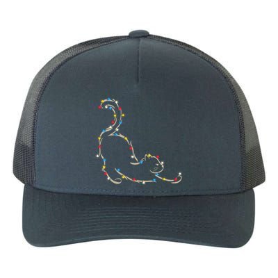 Christmas Lights Meowy Cat Pet Collection Gift Yupoong Adult 5-Panel Trucker Hat