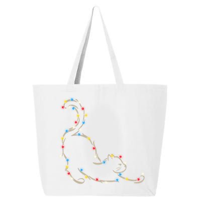 Christmas Lights Meowy Cat Pet Collection Gift 25L Jumbo Tote