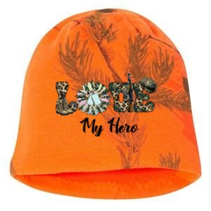 Camo Love My Hero Veteran Dad Gift Father's Day Kati - Camo Knit Beanie