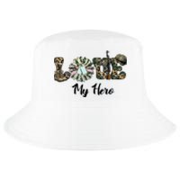 Camo Love My Hero Veteran Dad Gift Father's Day Cool Comfort Performance Bucket Hat