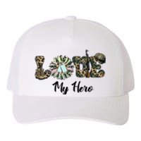 Camo Love My Hero Veteran Dad Gift Father's Day Yupoong Adult 5-Panel Trucker Hat