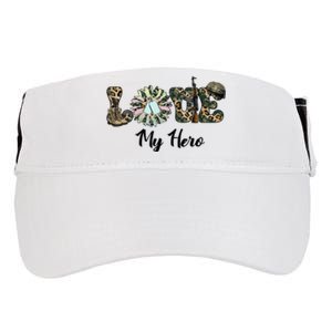 Camo Love My Hero Veteran Dad Gift Father's Day Adult Drive Performance Visor