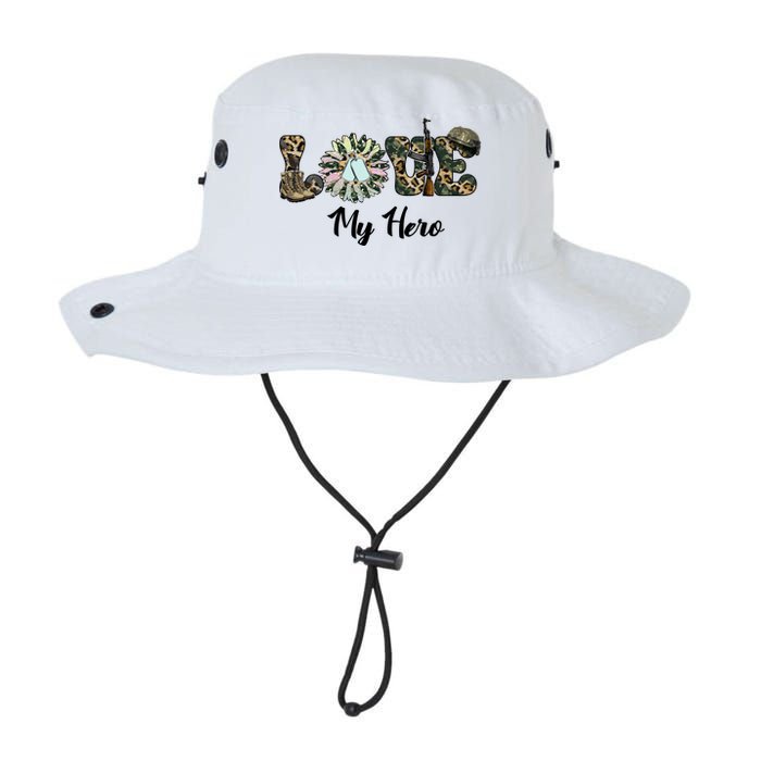 Camo Love My Hero Veteran Dad Gift Father's Day Legacy Cool Fit Booney Bucket Hat