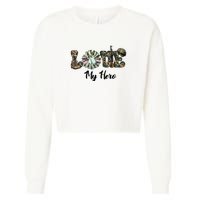 Camo Love My Hero Veteran Dad Gift Father's Day Cropped Pullover Crew