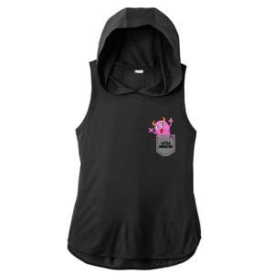 Cute Little Monster Pocket Logo Ladies PosiCharge Tri-Blend Wicking Draft Hoodie Tank