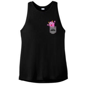 Cute Little Monster Pocket Logo Ladies PosiCharge Tri-Blend Wicking Tank