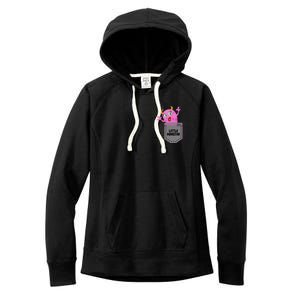 Cute Little Monster Pocket Logo Women's Fleece Hoodie