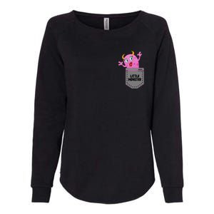 Cute Little Monster Pocket Logo Womens California Wash Sweatshirt