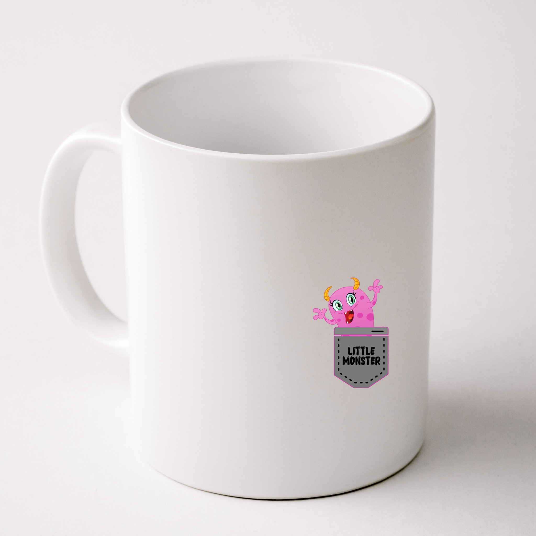 Cute Little Monster Pocket Logo Mug