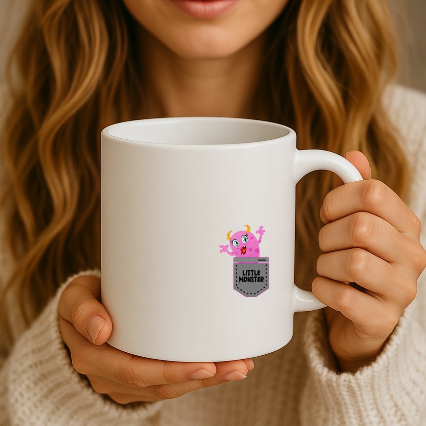 Cute Little Monster Pocket Logo Mug