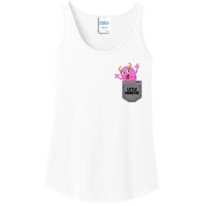 Cute Little Monster Pocket Logo Ladies Essential Tank