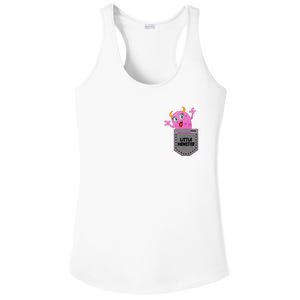 Cute Little Monster Pocket Logo Ladies PosiCharge Competitor Racerback Tank