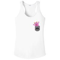 Cute Little Monster Pocket Logo Ladies PosiCharge Competitor Racerback Tank