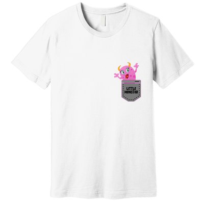 Cute Little Monster Pocket Logo Premium T-Shirt