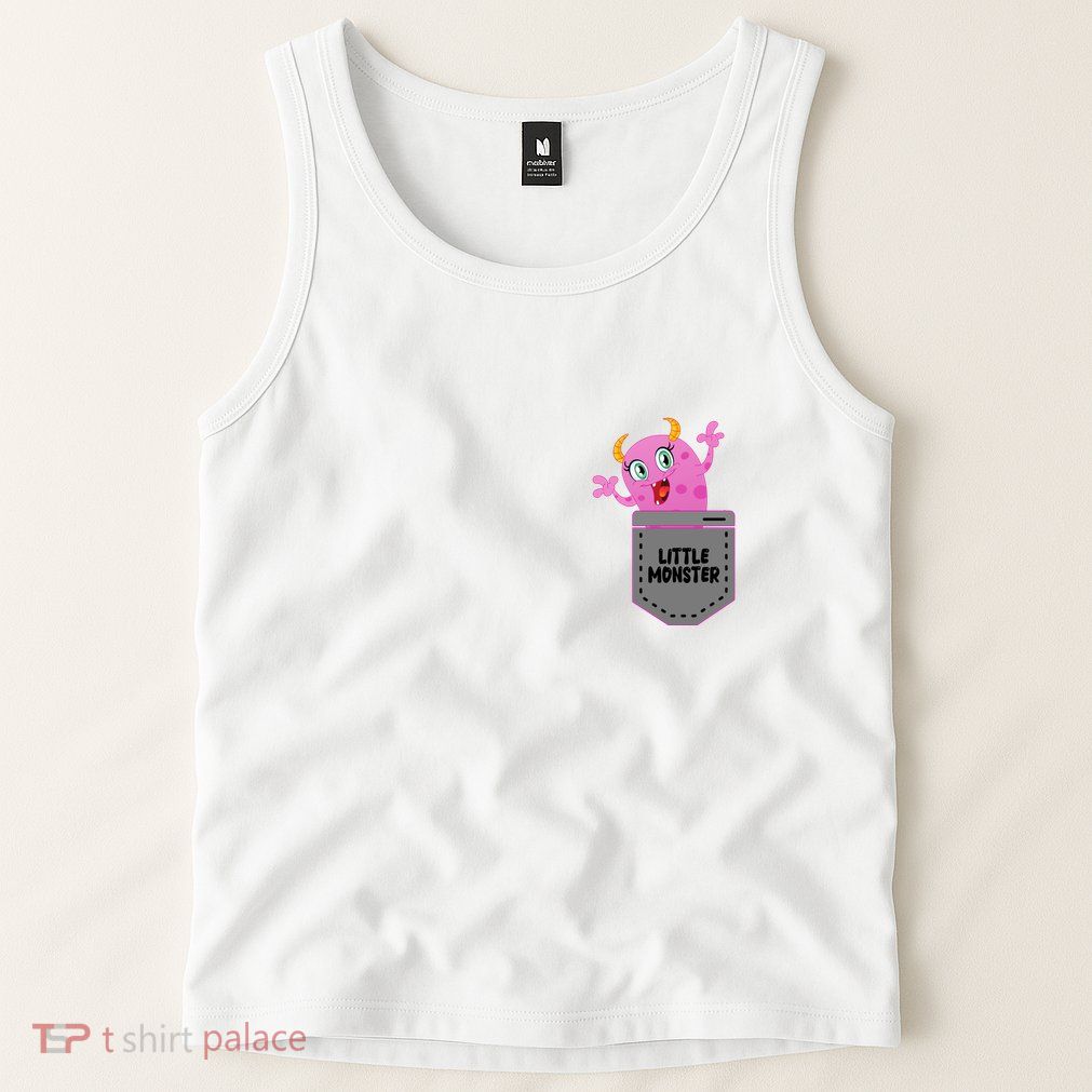 Cute Little Monster Pocket Logo Tank Top