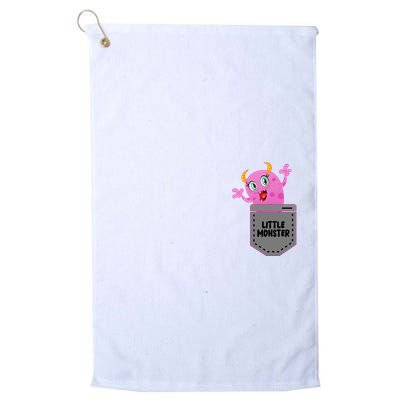 Cute Little Monster Pocket Logo Golf Towel