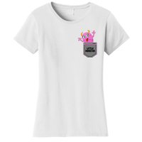 Cute Little Monster Pocket Logo Women's T-Shirt