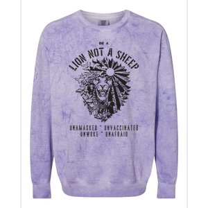 Conservative Lion Not A Sheep Colorblast Crewneck Sweatshirt