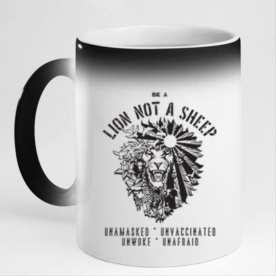 Conservative Lion Not A Sheep 11oz Black Color Changing Mug