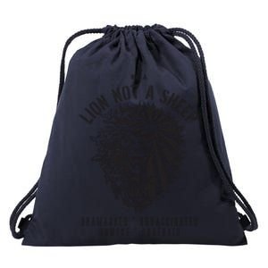 Conservative Lion Not A Sheep Drawstring Bag