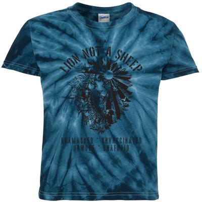 Conservative Lion Not A Sheep Kids Tie-Dye T-Shirt