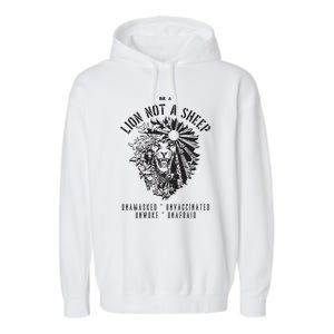 Conservative Lion Not A Sheep Garment-Dyed Fleece Hoodie