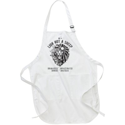 Conservative Lion Not A Sheep Full-Length Apron With Pockets