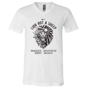 Conservative Lion Not A Sheep V-Neck T-Shirt