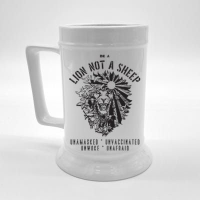 Conservative Lion Not A Sheep Beer Stein