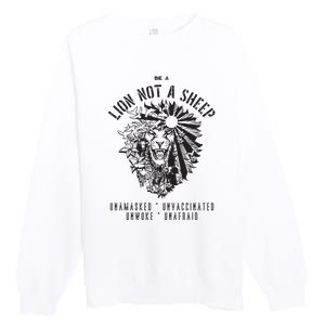 Conservative Lion Not A Sheep Premium Crewneck Sweatshirt