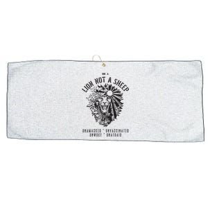 Conservative Lion Not A Sheep Large Microfiber Waffle Golf Towel