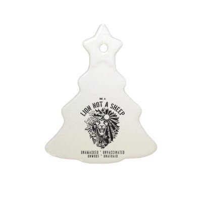 Conservative Lion Not A Sheep Ceramic Tree Ornament