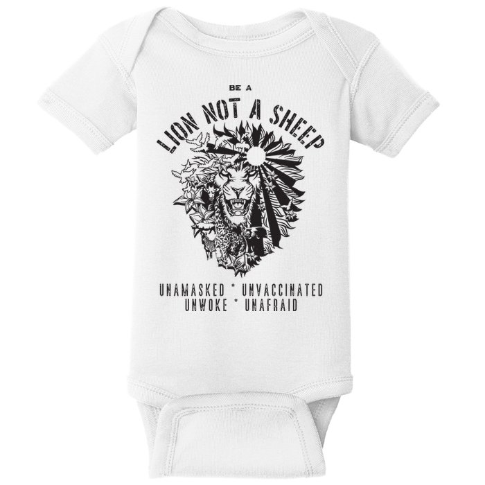 Conservative Lion Not A Sheep Baby Bodysuit