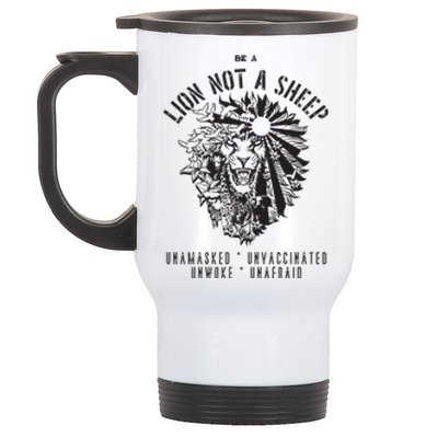 Conservative Lion Not A Sheep Stainless Steel Travel Mug