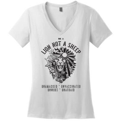 Conservative Lion Not A Sheep Women's V-Neck T-Shirt